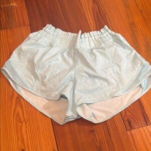 Lululemon Athletica Light Blue Athletic Hotty Hot Shorts 4 Inch